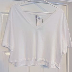 H&M boxy cropped tee size medium